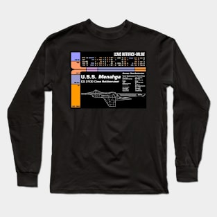 Computer Readout Showing U.S.S. Menahga Battlecruiser Long Sleeve T-Shirt